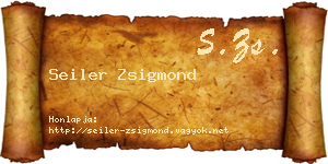 Seiler Zsigmond névjegykártya