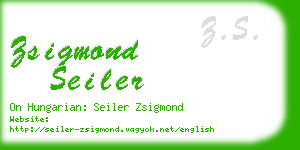 zsigmond seiler business card